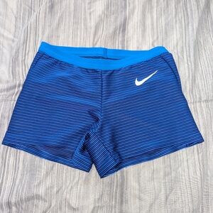 Nike Pro Elite Track & Field Shorts Blue Made In USA AO8486-000 Women's Medium